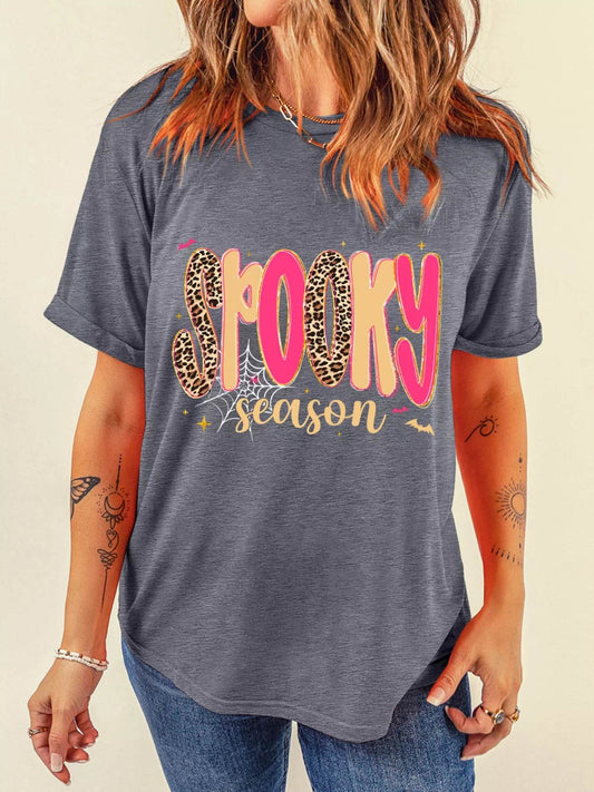 Full Size Spooky Season Halloween Graphic T-Shirt Plus Size - IntuitiveEncBoutique