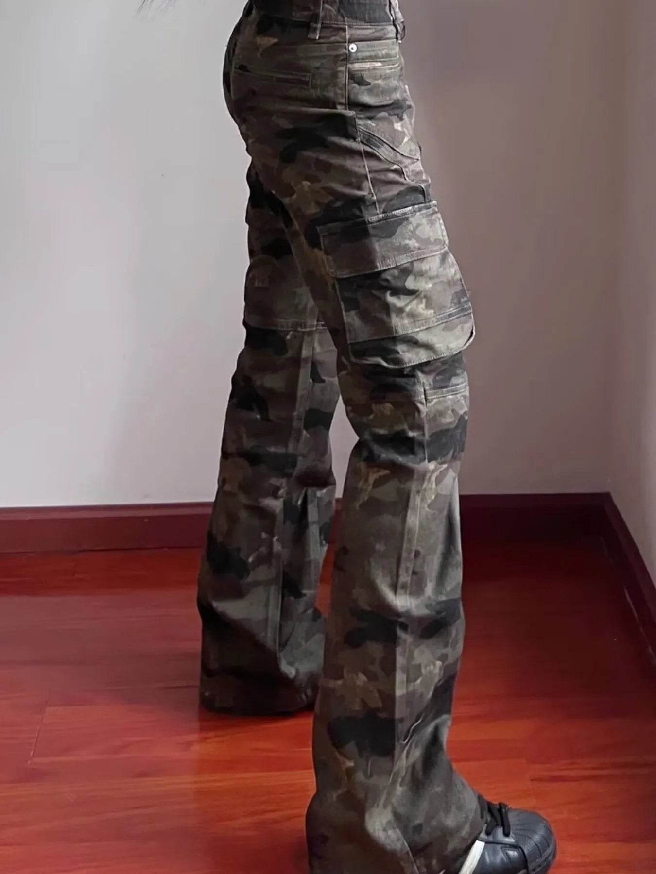 Men's Full Size Camouflage Cargo Jeans Plus Size - IntuitiveEncBoutique