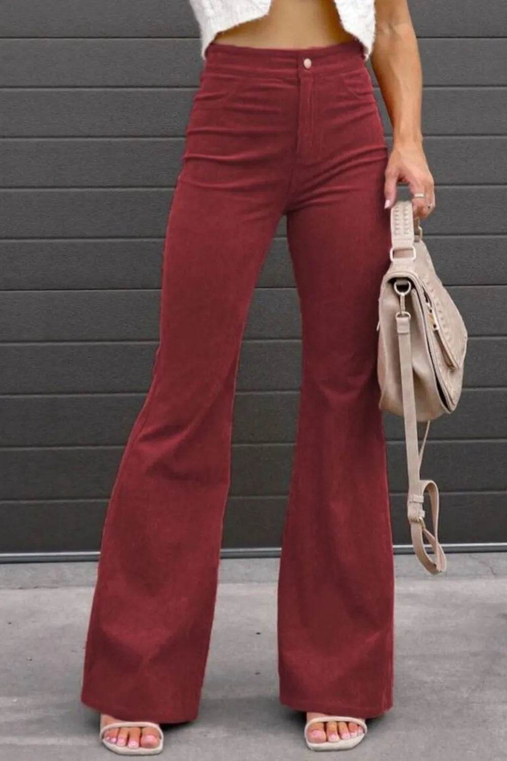 Full Size Hight Waist Bootcut Pants Plus Size - IntuitiveEncBoutique