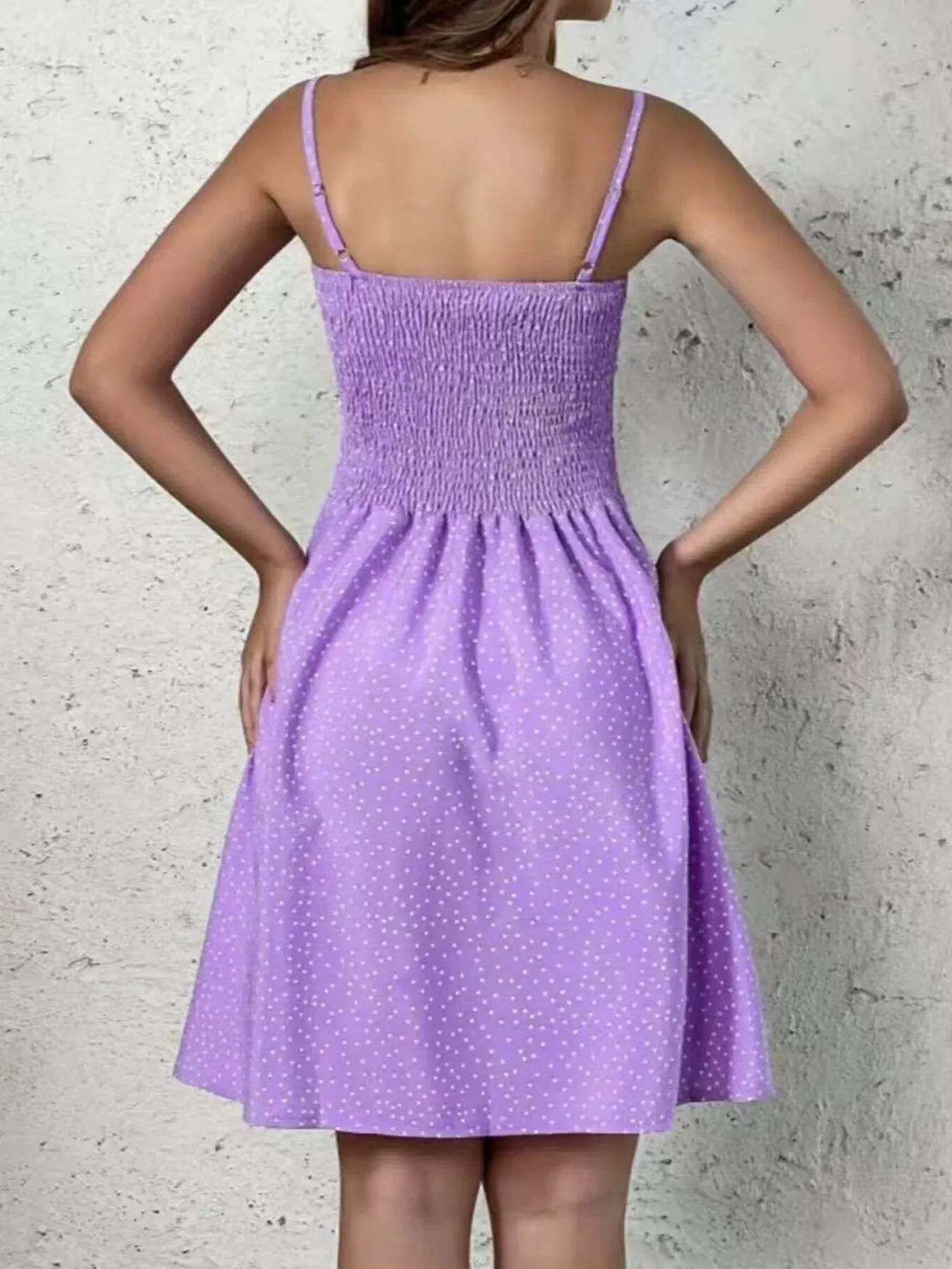Full Size Smocked Square Neck Cami Dress Plus Size - IntuitiveEncBoutique