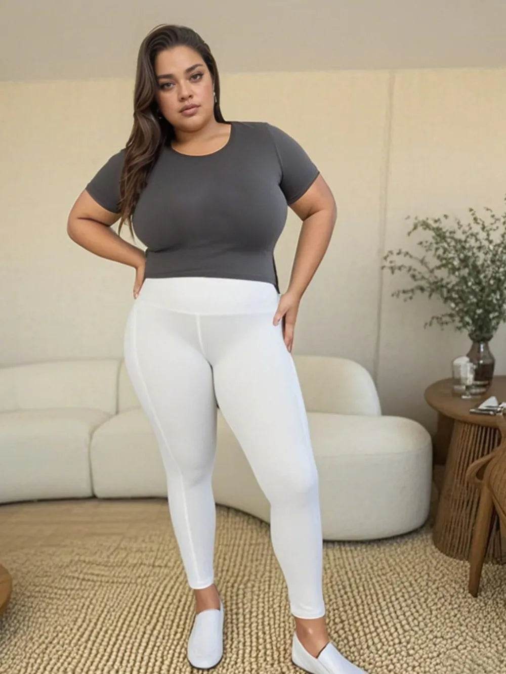 Wide Waistband Sports Leggings - IntuitiveEncBoutique