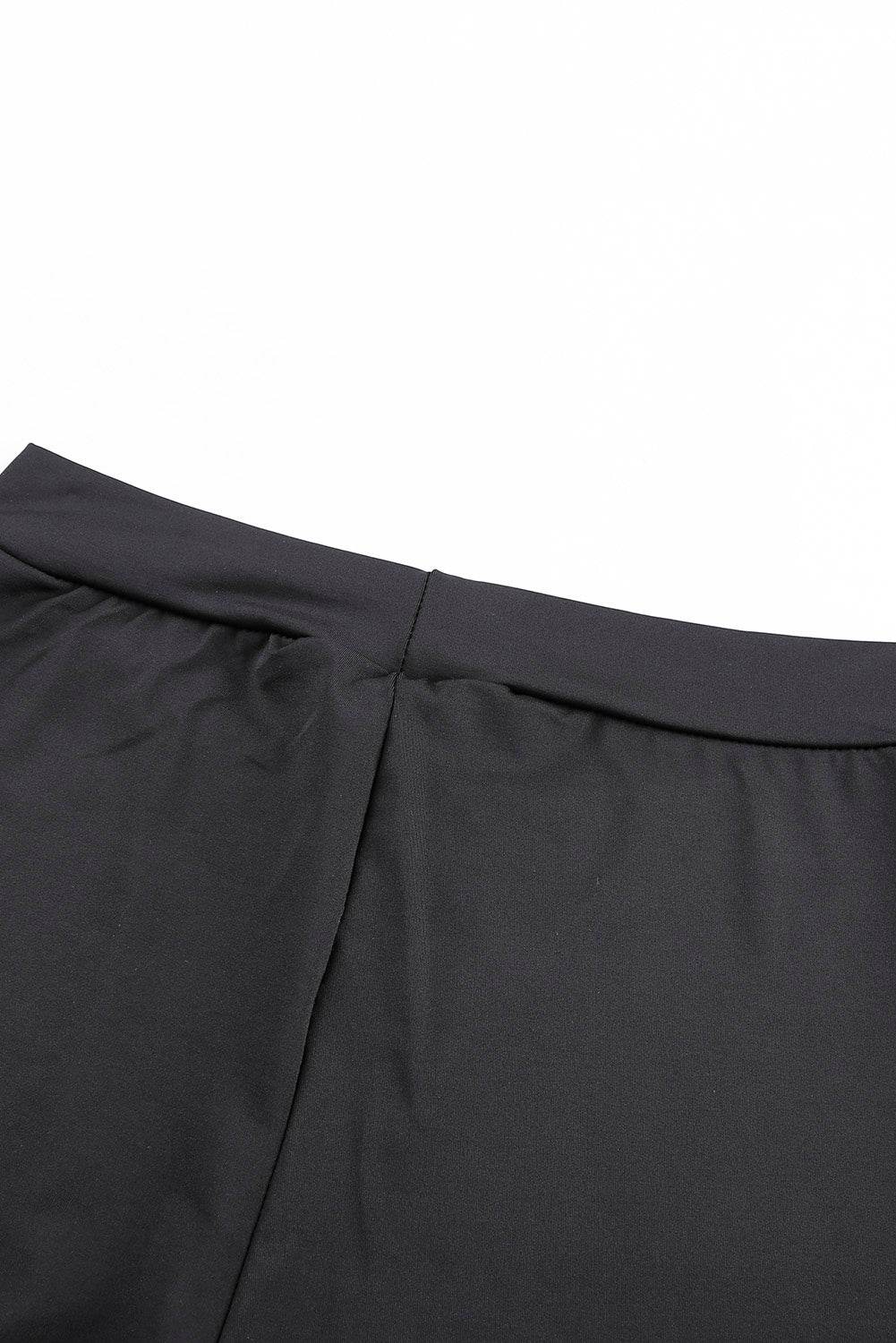 Black Grommet Lace Up Front Leggings - IntuitiveEncBoutique