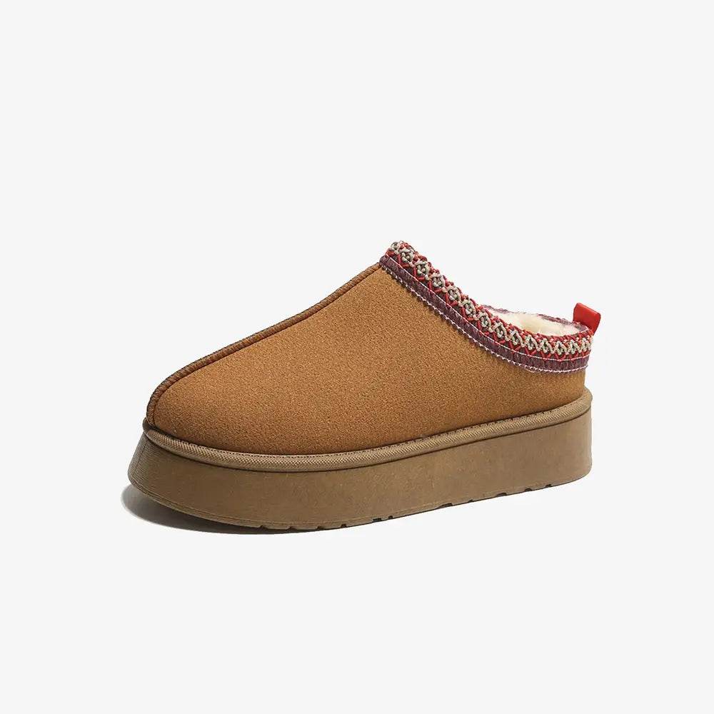 Faux Fur Center-Seam Slippers - IntuitiveEncBoutique