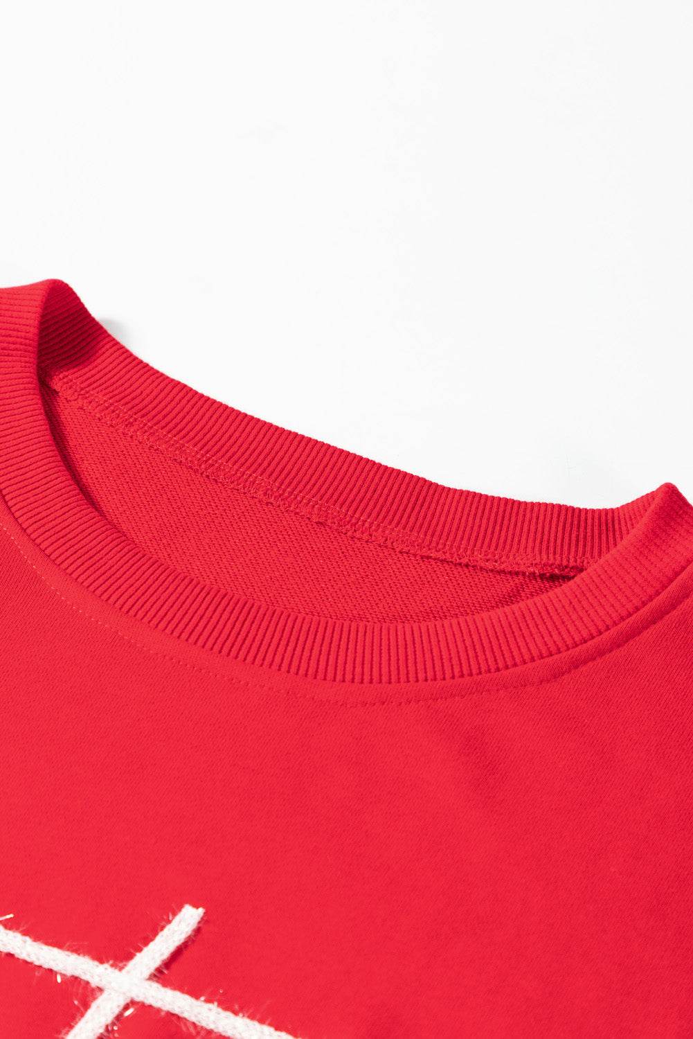 Fiery Red Plus Size Santa Baby Tinsel Crew Neck Sweatshirt - IntuitiveEncBoutique