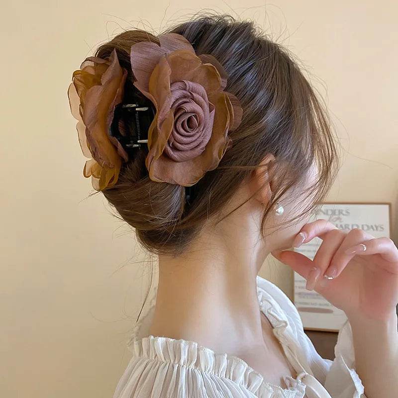 Flower Acrylic Hair Claw Clip - IntuitiveEncBoutique