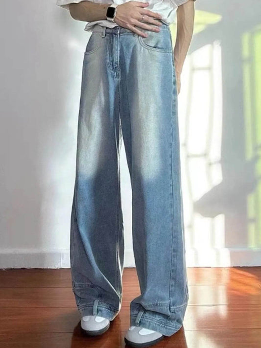 Men's Full Size Wide Leg Jeans Plus Size - IntuitiveEncBoutique
