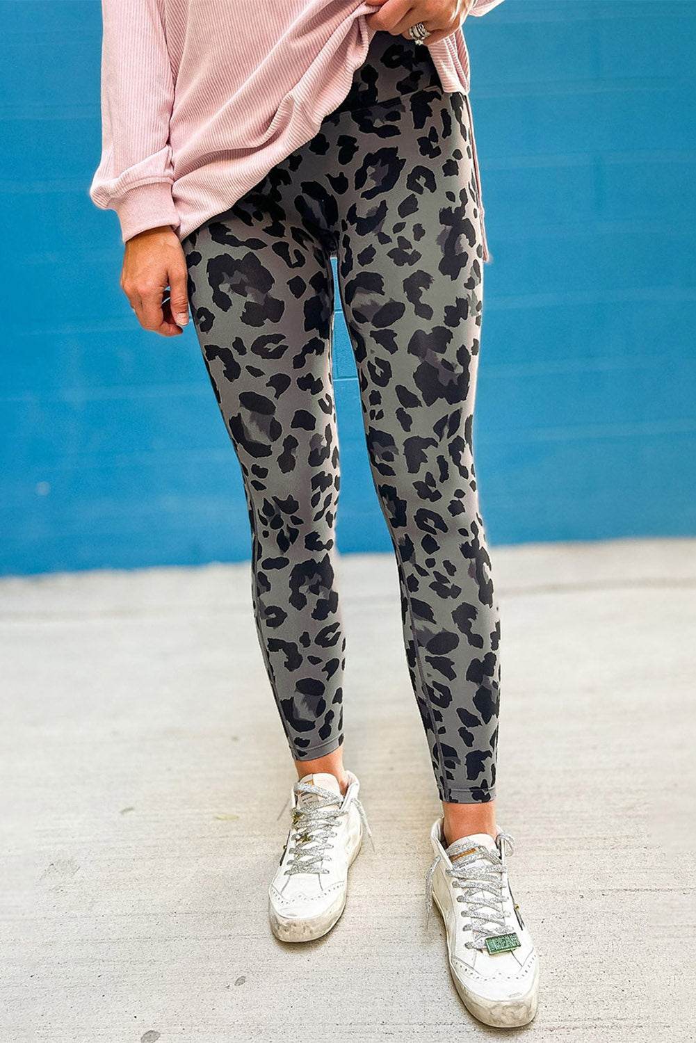 Green Classic Leopard Print Active Leggings - IntuitiveEncBoutique