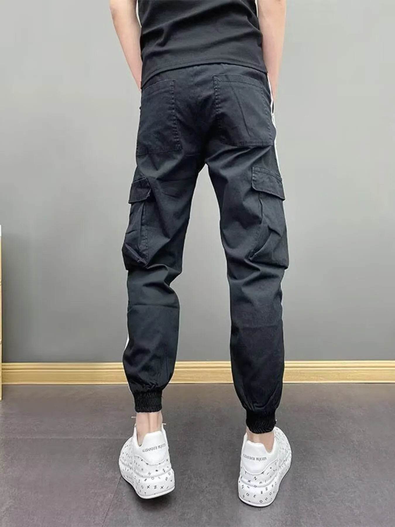 Men's Plus Size Side Striped Joggers pants - IntuitiveEncBoutique