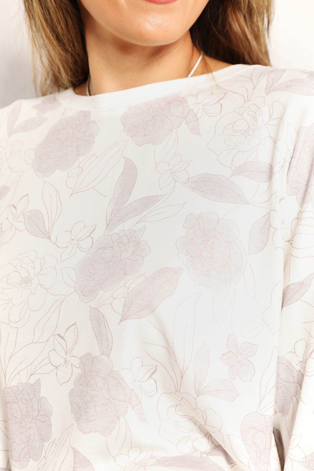 Double Take Floral Long Sleeve Top and Shorts Loungewear Set - IntuitiveEncBoutique