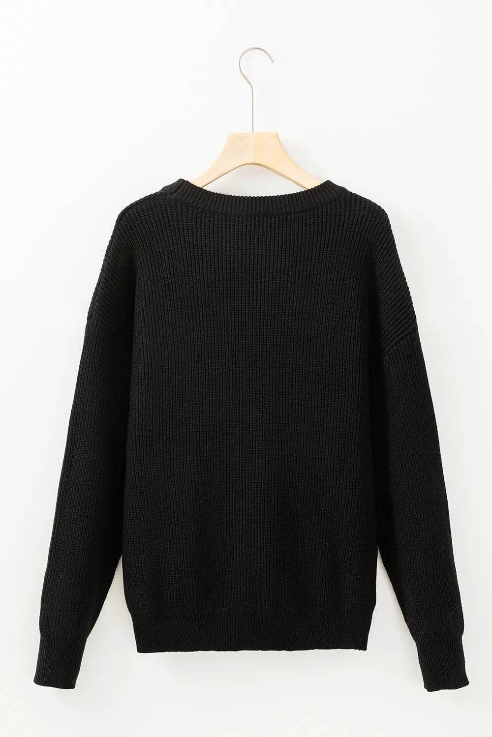HELLO PUMPKIN Round Neck Long Sleeve Sweater - IntuitiveEncBoutique