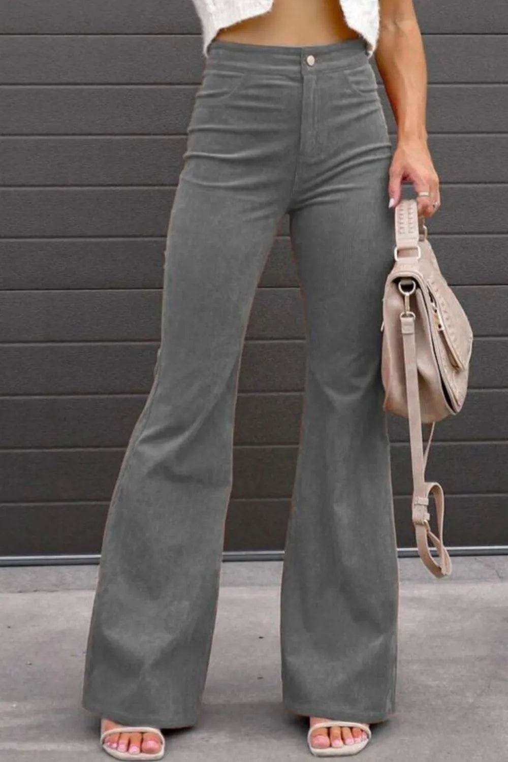 Full Size Hight Waist Bootcut Pants Plus Size - IntuitiveEncBoutique