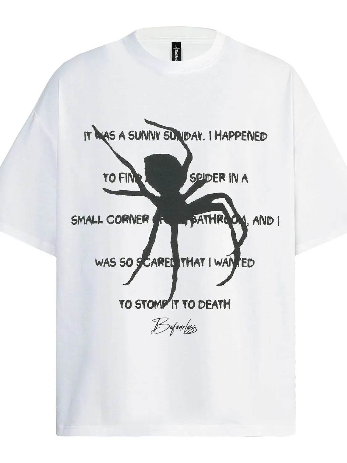 Men's Oversized Gothic Spider Graphic T-Shirt - IntuitiveEncBoutique