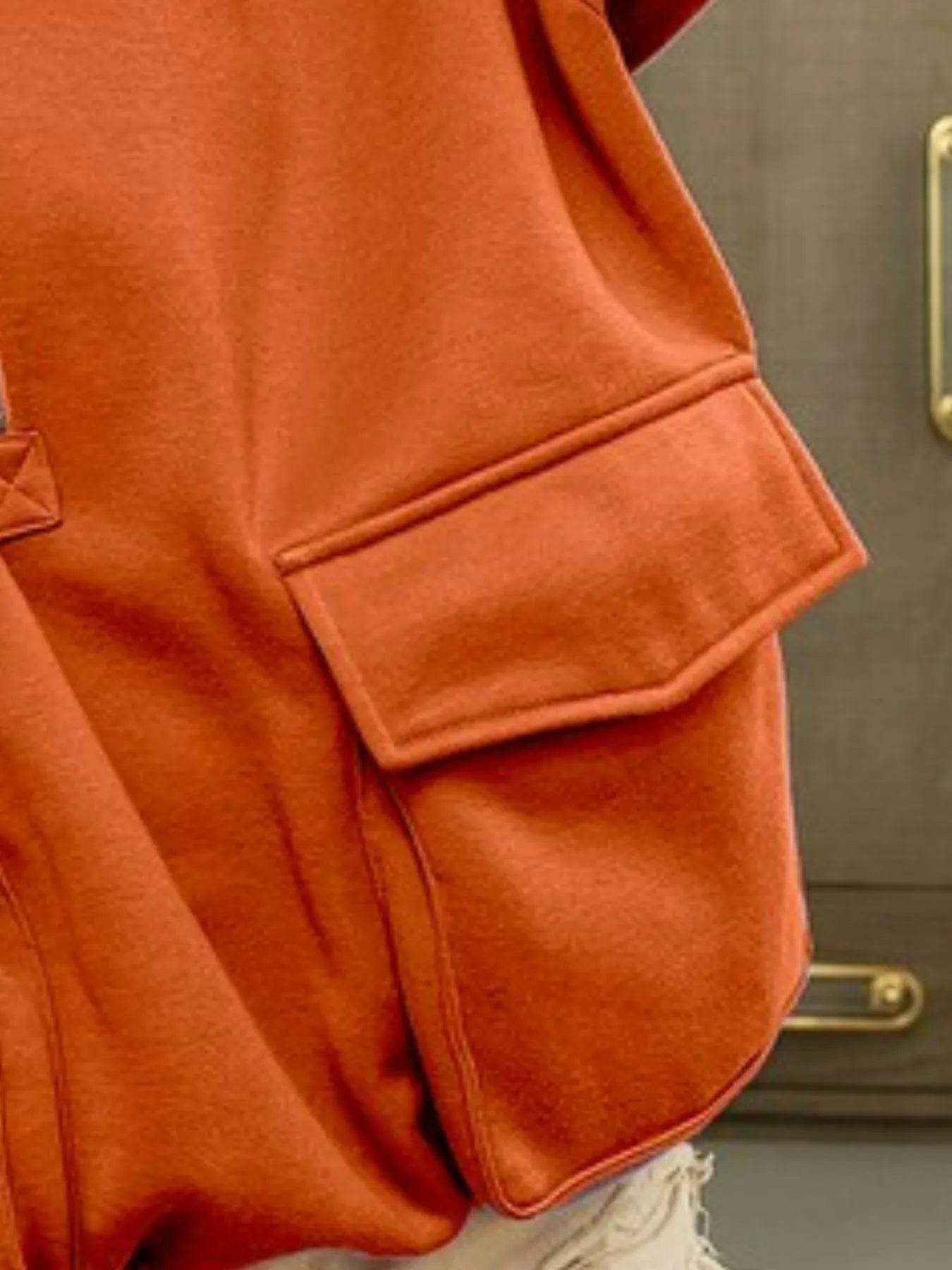 BiBi Half Zip Vintage Washed Fleece Hoodie - IntuitiveEncBoutique