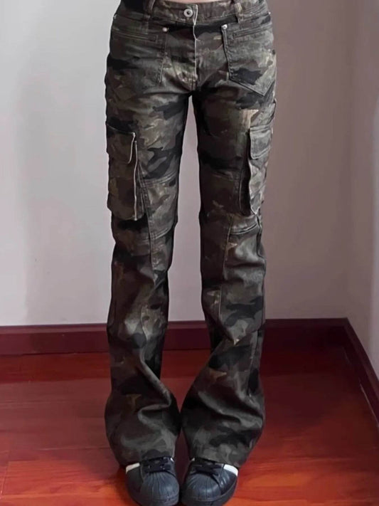 Men's Full Size Camouflage Cargo Jeans Plus Size - IntuitiveEncBoutique