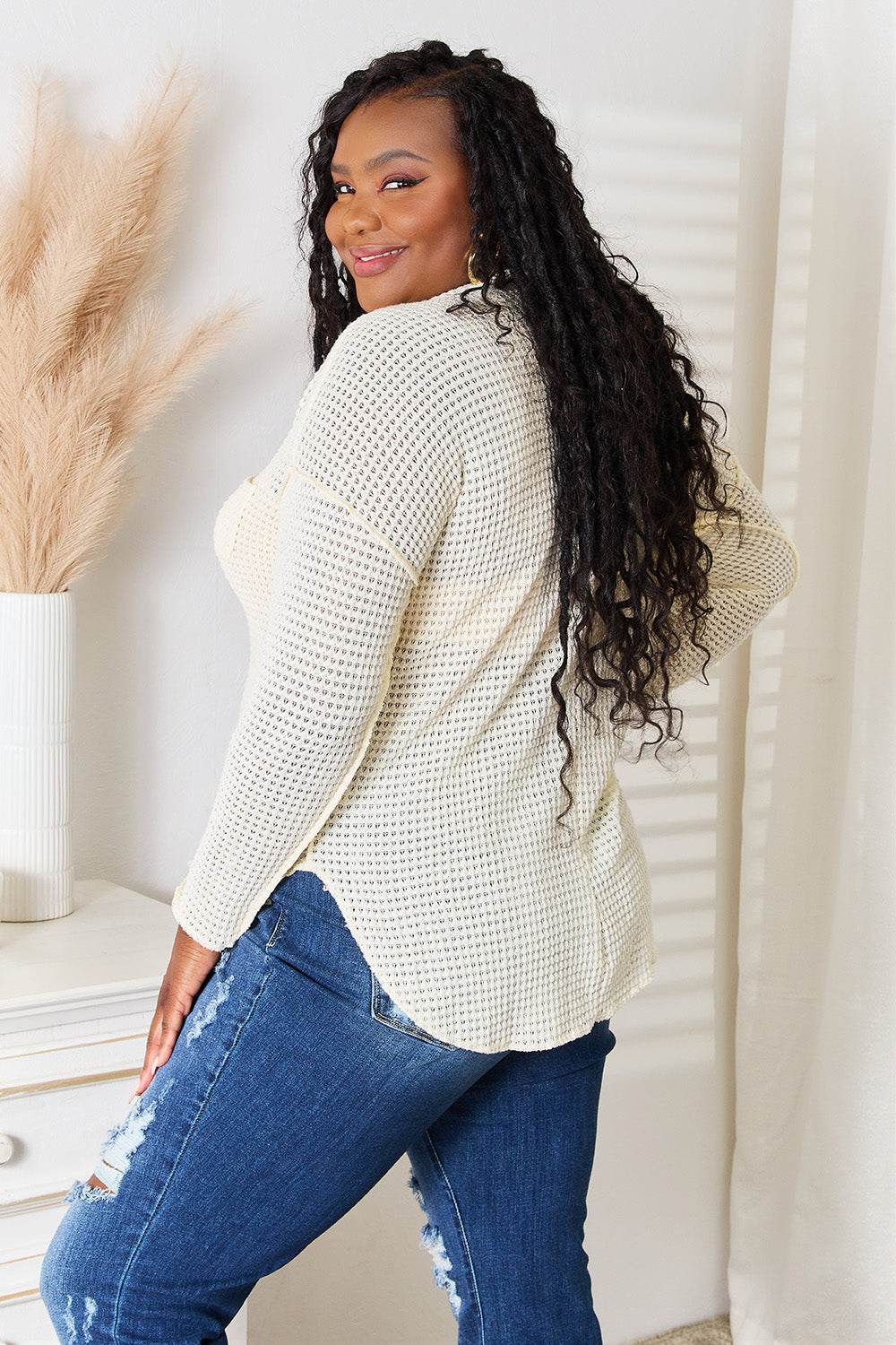 Culture Code Full Size Scoop Neck Patch Pocket Top - IntuitiveEncBoutique