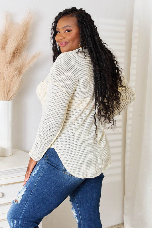 Culture Code Full Size Scoop Neck Patch Pocket Top - IntuitiveEncBoutique