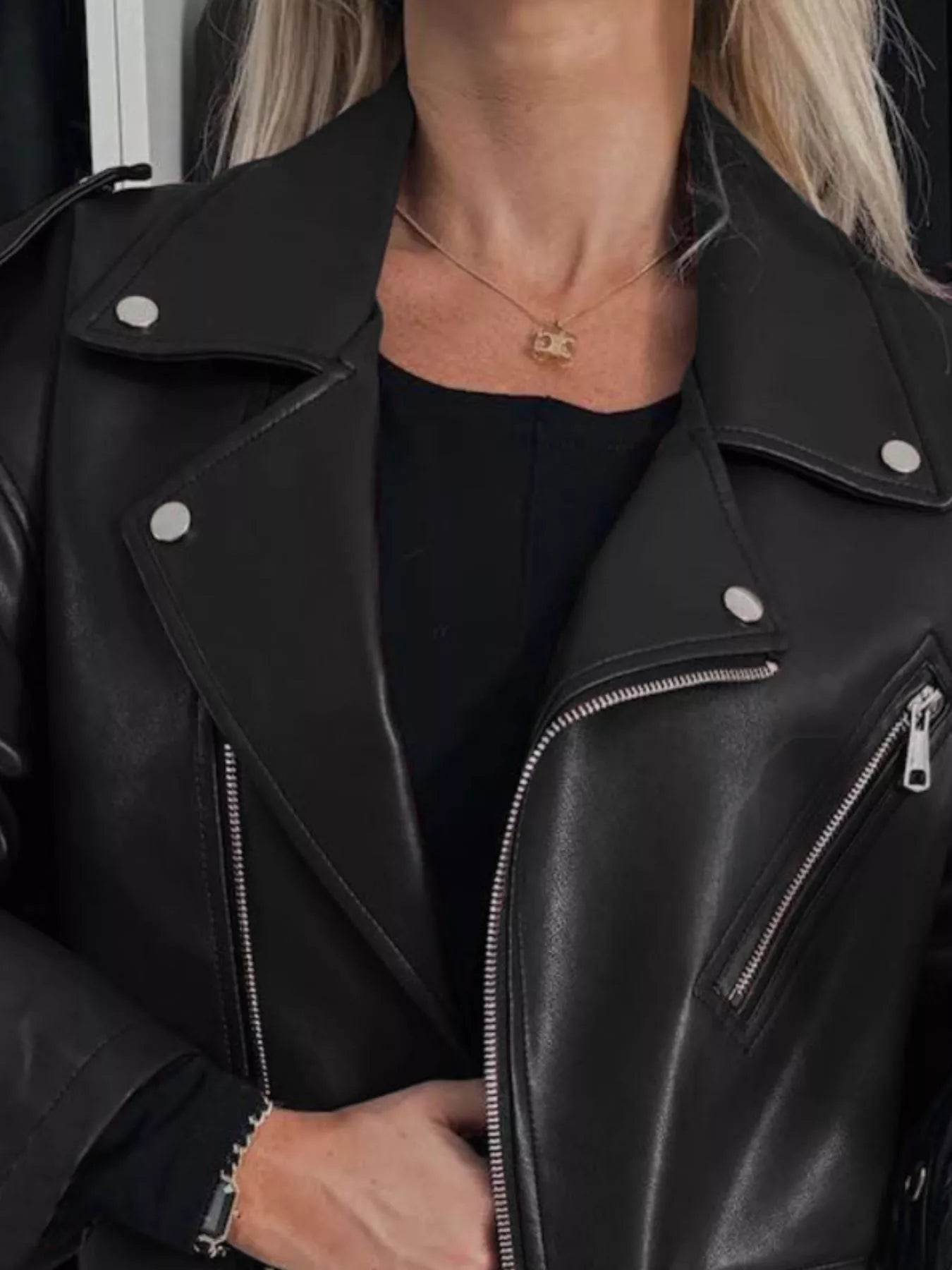 Full Size Zip Up Long Sleeve Jacket Plus Size - IntuitiveEncBoutique