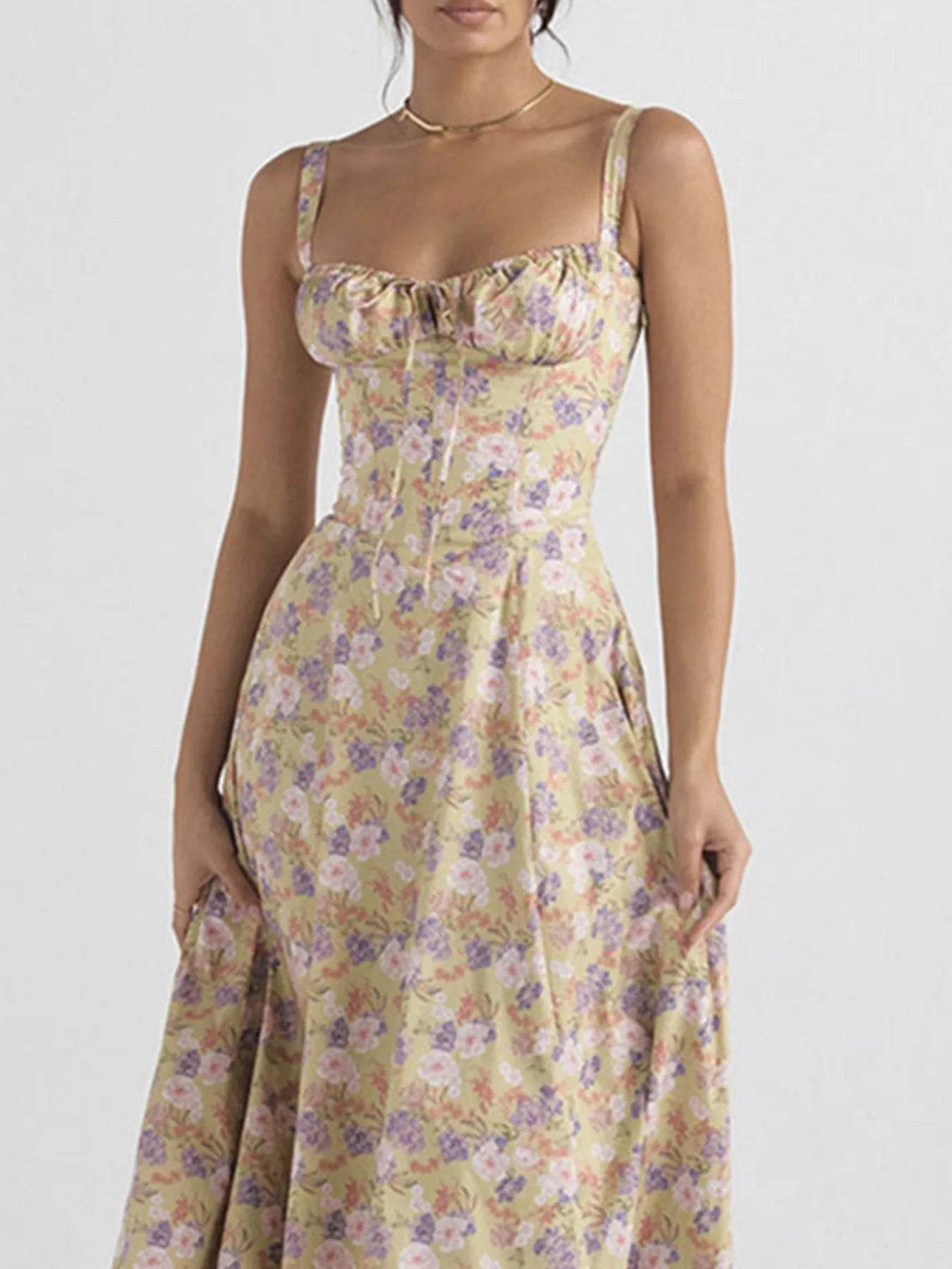Full Size Slit Sweetheart Neck Cami Dress Plus Size - IntuitiveEncBoutique