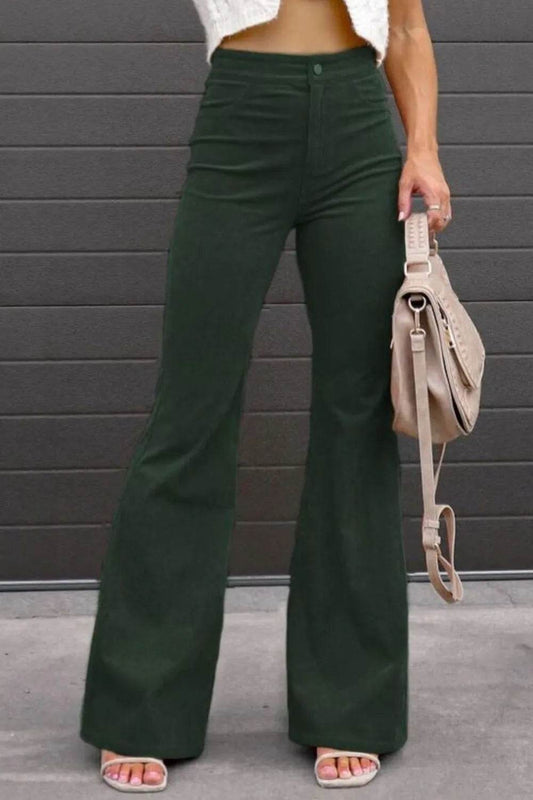Full Size Hight Waist Bootcut Pants Plus Size - IntuitiveEncBoutique