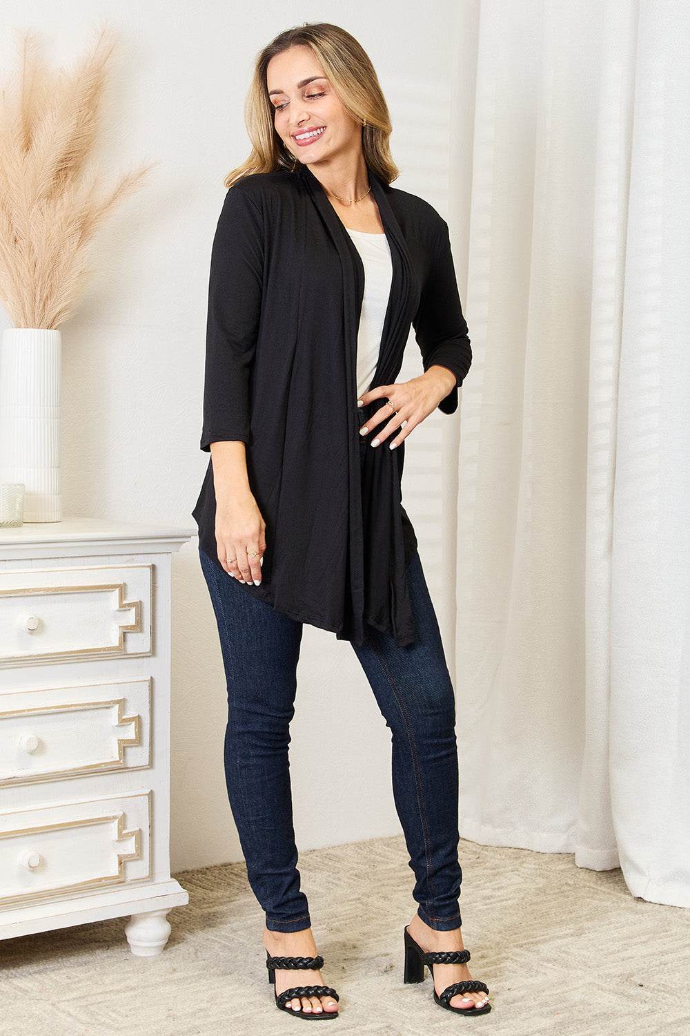 Culture Code Full Size Open Front Cardigan - IntuitiveEncBoutique
