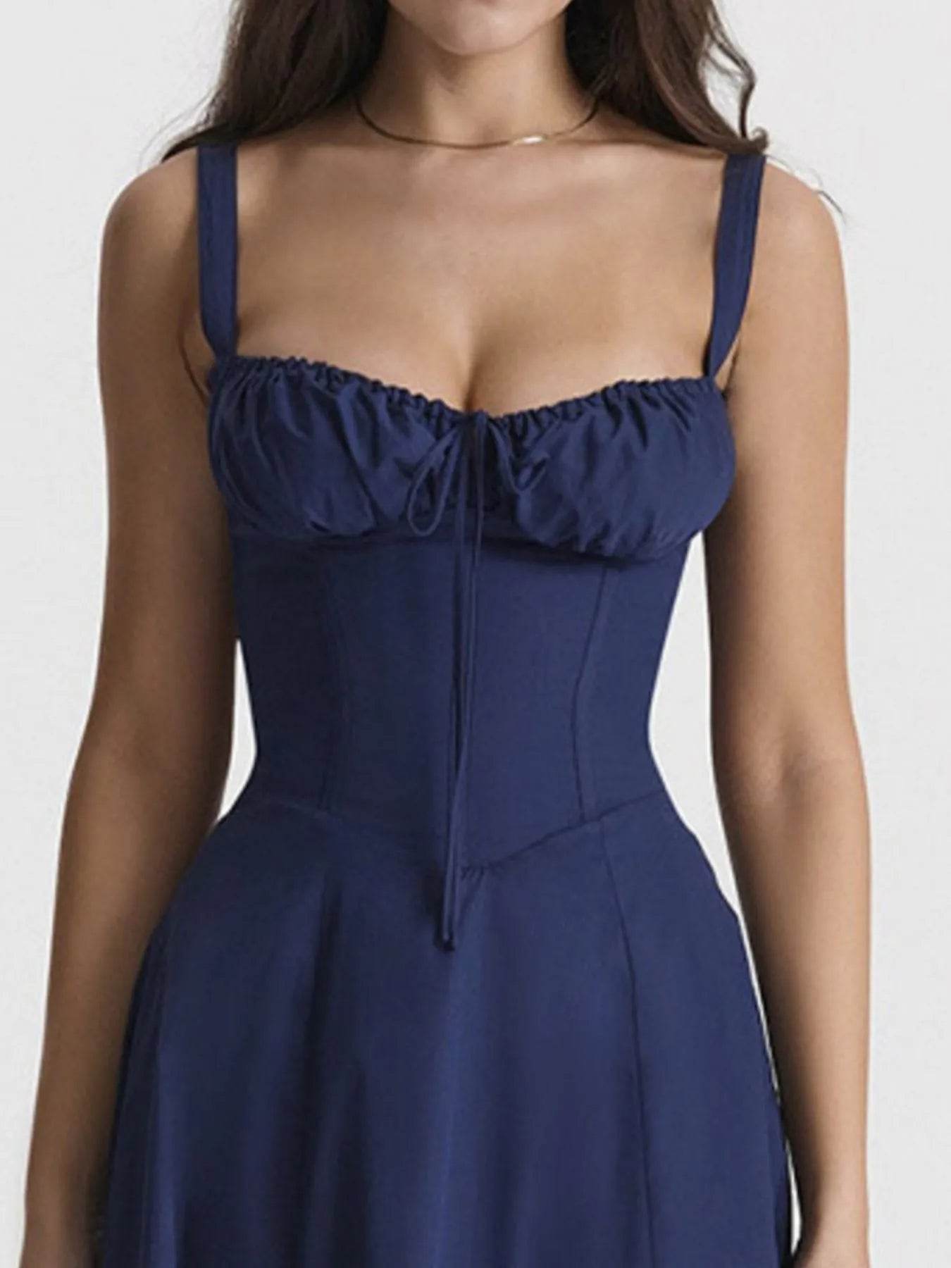 Full Size Slit Sweetheart Neck Cami Dress Plus Size - IntuitiveEncBoutique