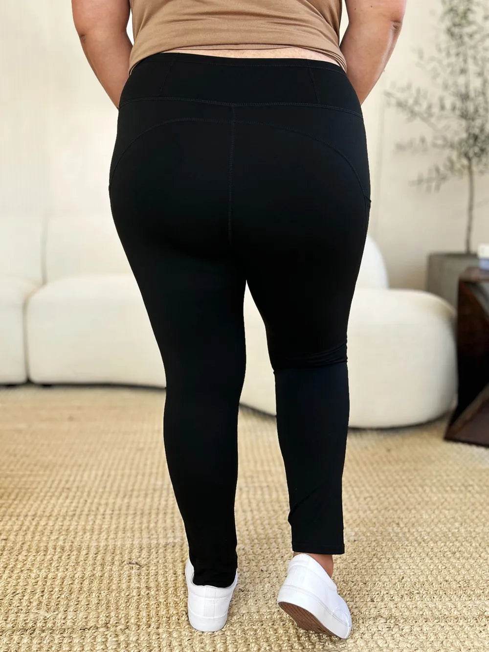 Wide Waistband Sports Leggings - IntuitiveEncBoutique