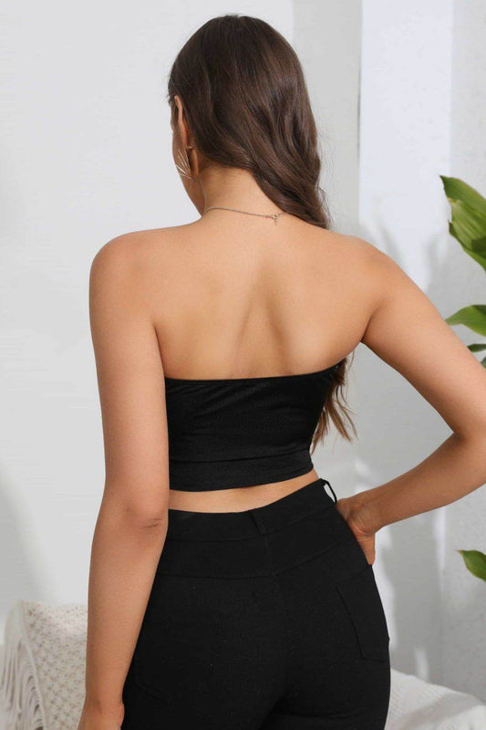 Heart Spider Web Graphic Tube Top - IntuitiveEncBoutique