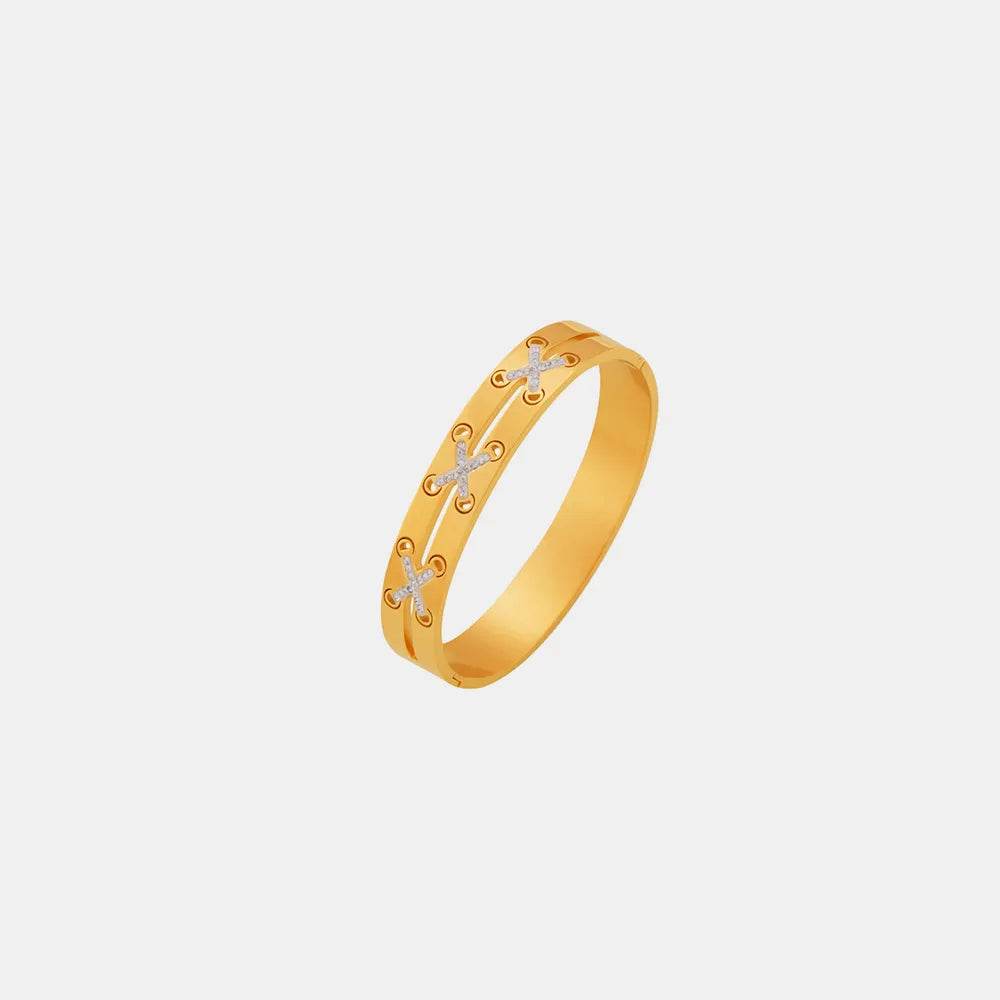 18K Gold-Plated Czech Diamond Bracelet - IntuitiveEncBoutique