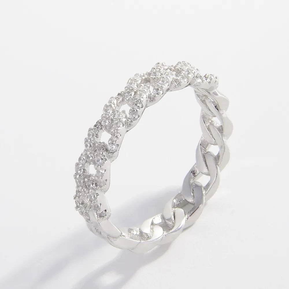 925 Sterling Silver Inlaid Zircon Ring - IntuitiveEncBoutique