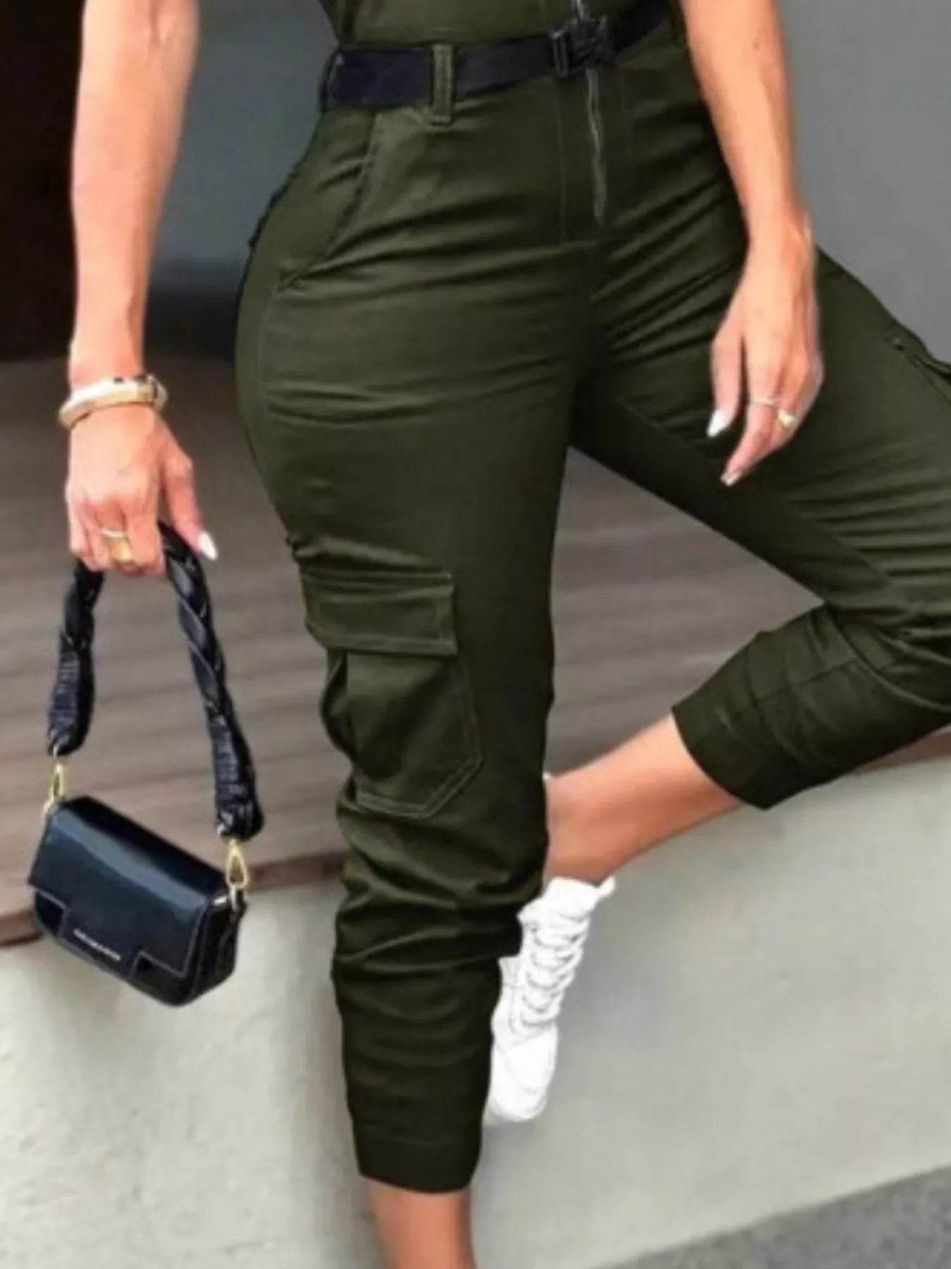 Zip Front Short Sleeve Jumpsuit - IntuitiveEncBoutique