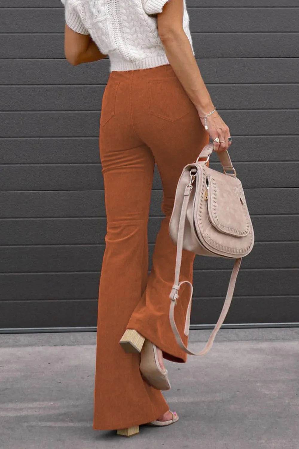 Full Size Hight Waist Bootcut Pants Plus Size - IntuitiveEncBoutique