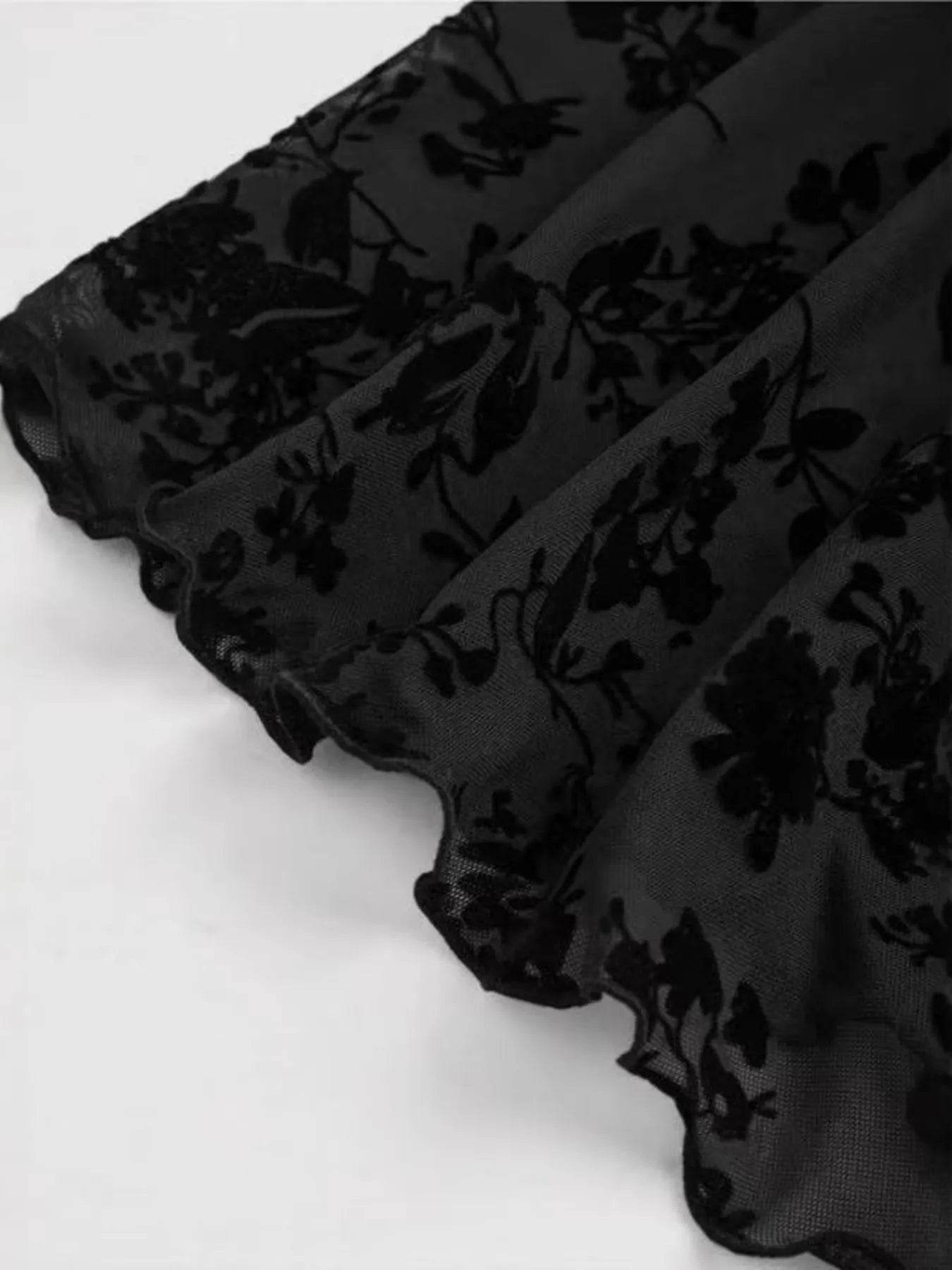 Lace Flare Sleeve Mini Dress - IntuitiveEncBoutique