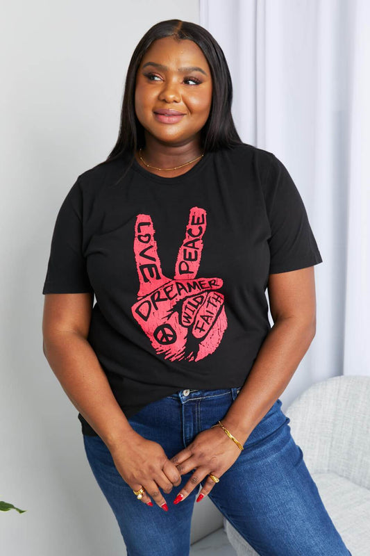 mineB Full Size Graphic Tunic T-Shirt - IntuitiveEncBoutique