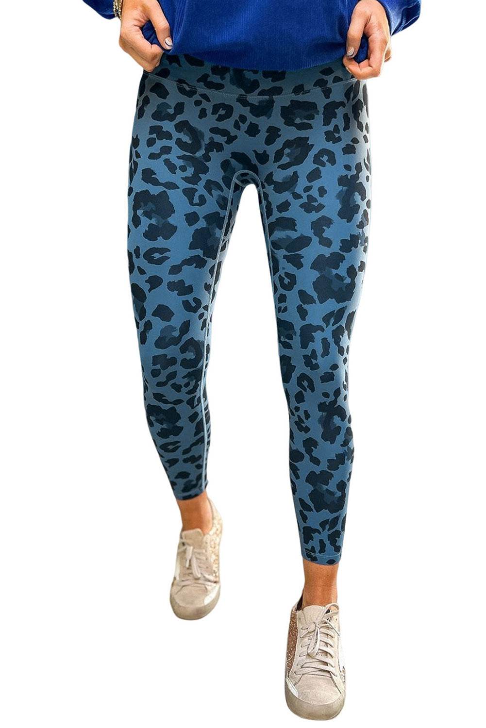 Green Classic Leopard Print Active Leggings - IntuitiveEncBoutique