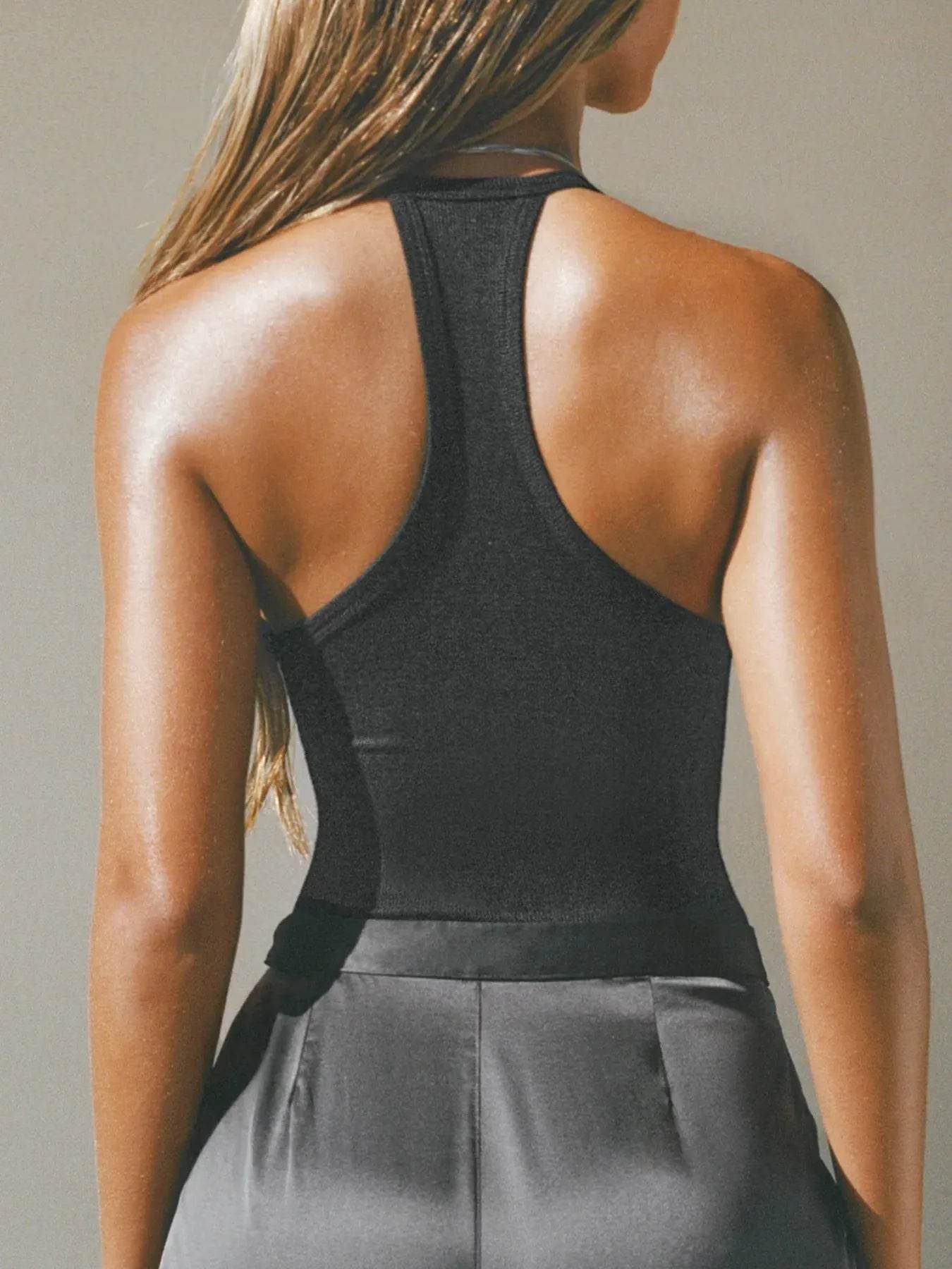 Cutout Halter Neck Cami - IntuitiveEncBoutique