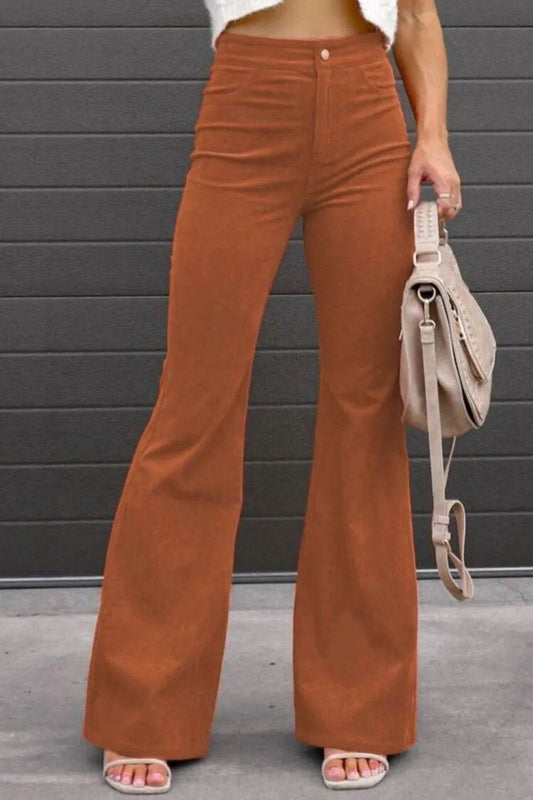 Full Size Hight Waist Bootcut Pants Plus Size - IntuitiveEncBoutique