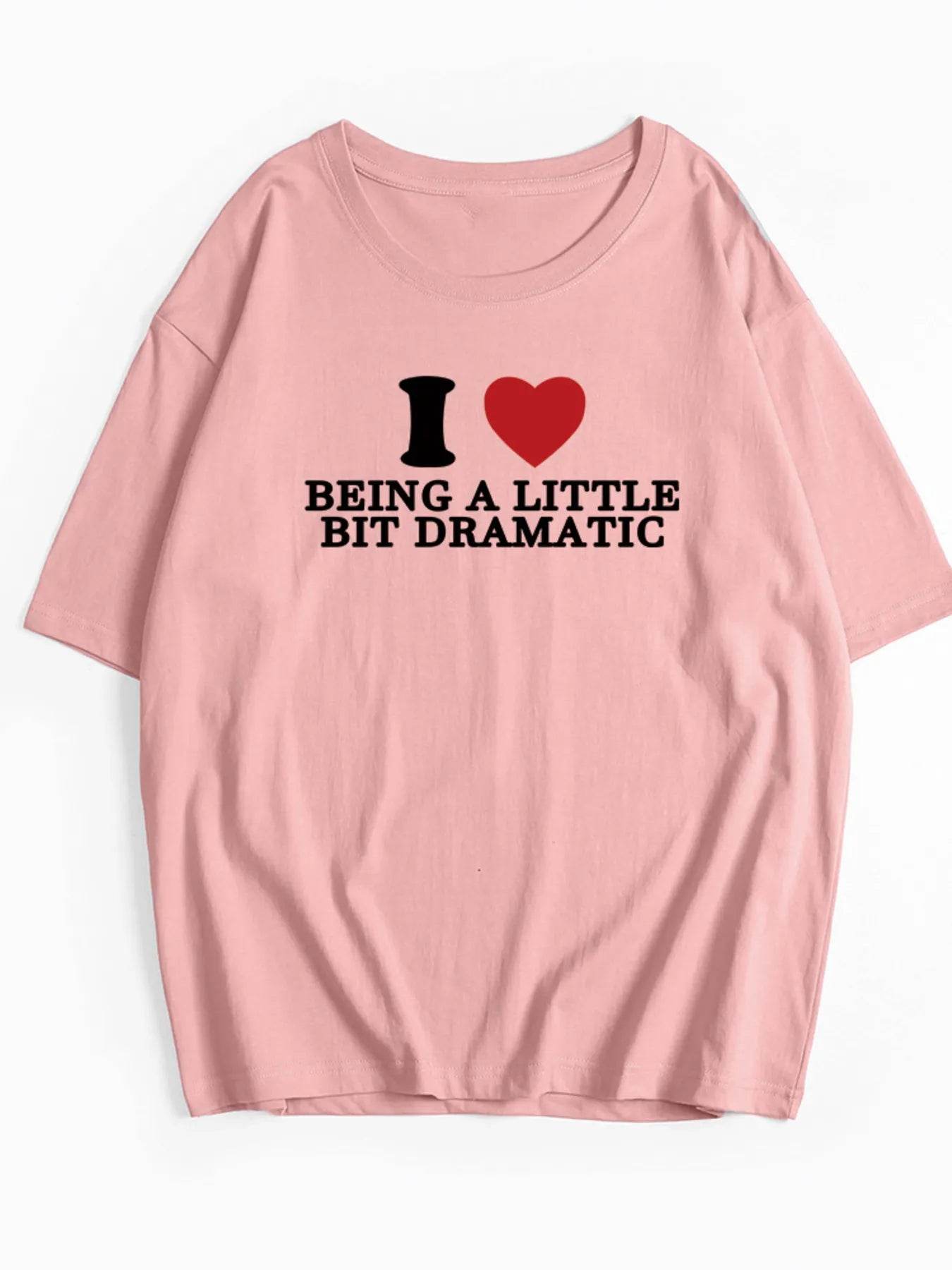 Plus Size Letter Graphic Round Neck Short Sleeve T-Shirt - IntuitiveEncBoutique