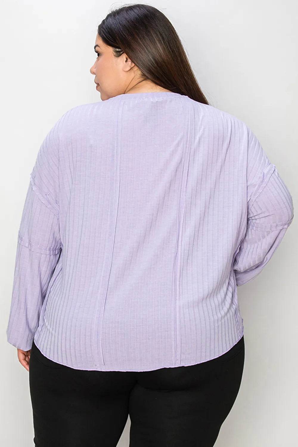 Basic Bae Full Size Ribbed Round Neck Long Sleeve T-Shirt - IntuitiveEncBoutique