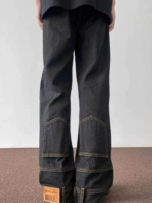 Men's Full Size Wide Leg Jeans Plus Size - IntuitiveEncBoutique