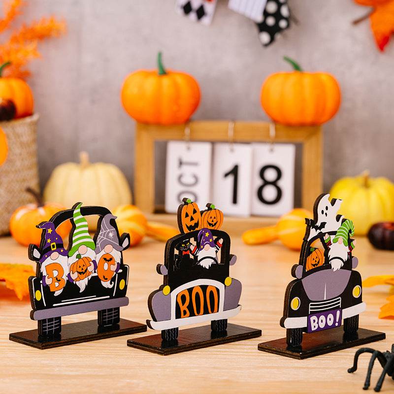 3-Piece Halloween Element Car-Shape Ornaments - IntuitiveEncBoutique