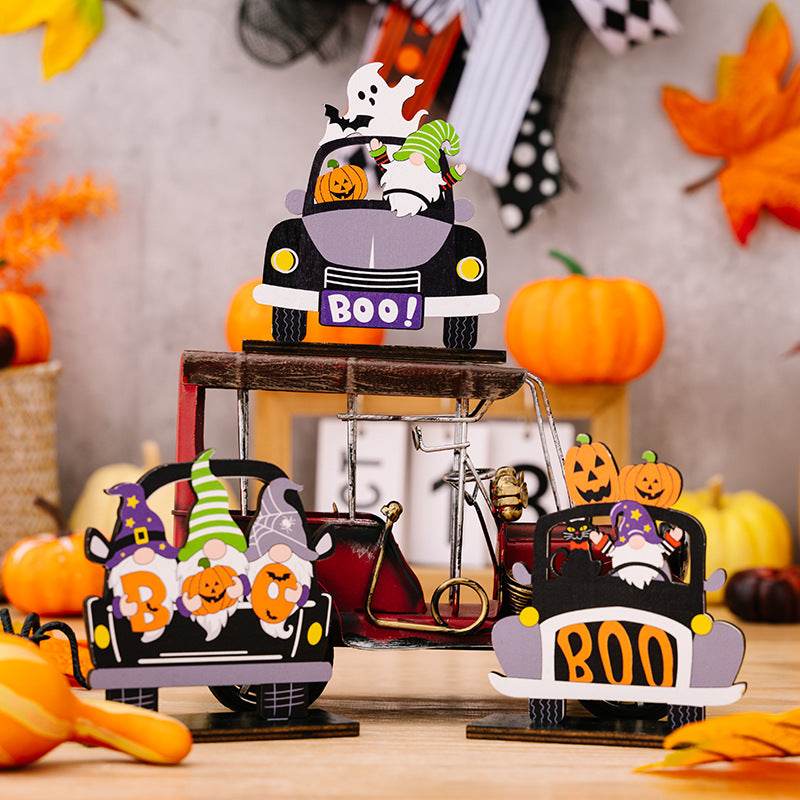3-Piece Halloween Element Car-Shape Ornaments - IntuitiveEncBoutique