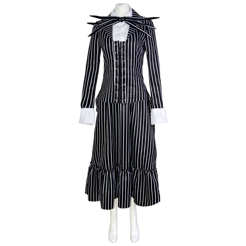 Christmas Eve Scar Jack cosplay costume Skeleton Jack Men's full set Halloween cosplay costume - IntuitiveEncBoutique