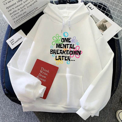 Spring Letter Pattern Printed Hooded Sweatshirt Unisex Long Sleeve Casual Jacket Trendy Student Versatile - IntuitiveEncBoutique