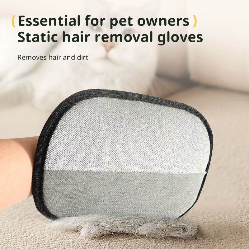 Static Pet Hair Removal Gloves - 3-in-1 Grooming, Deshedding & Multi-Surface Hair Remover for Dogs & Cats - IntuitiveEncBoutique