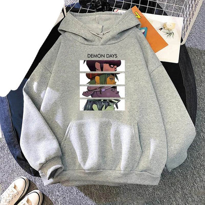Pattern Printed Hooded Sweatshirt Unisex Long Sleeve Casual Jacket Fashion Versatile - IntuitiveEncBoutique