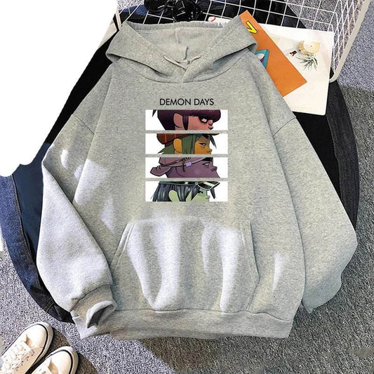 Pattern Printed Hooded Sweatshirt Unisex Long Sleeve Casual Jacket Fashion Versatile - IntuitiveEncBoutique