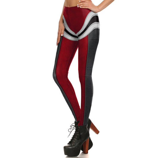 Women Leggings Digital Print Ripple Pattern Fitness Leggins Ripple Slim High Waist Workout Plus Size Legging Pants