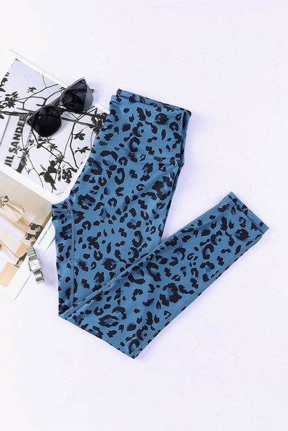 Green Classic Leopard Print Active Leggings - IntuitiveEncBoutique