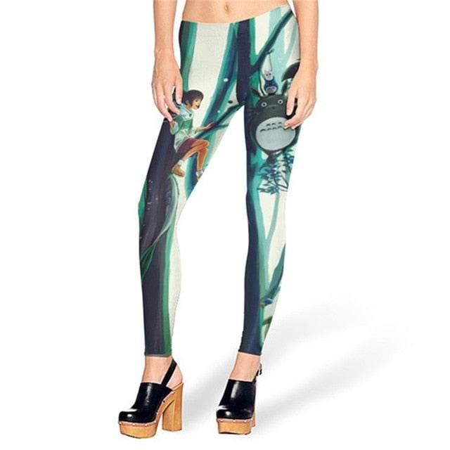 Spirited Castle In The Sky Leggings Printed Women Leggings Woman Pants - IntuitiveEncBoutique