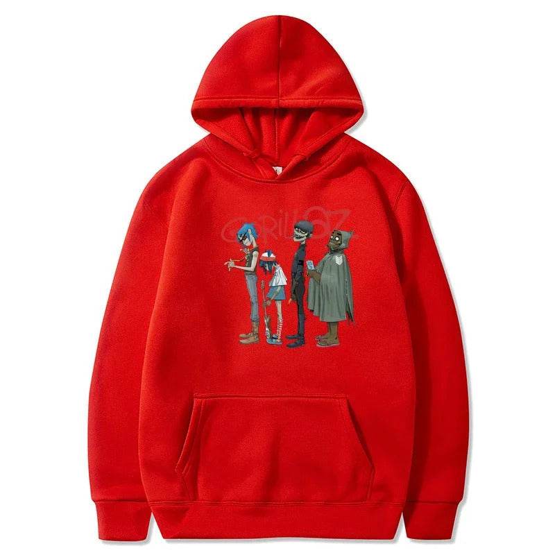 Spring GorillazPrinted Hoodie Unisex Long Sleeve Casual Jacket Trendy Versatile - IntuitiveEncBoutique
